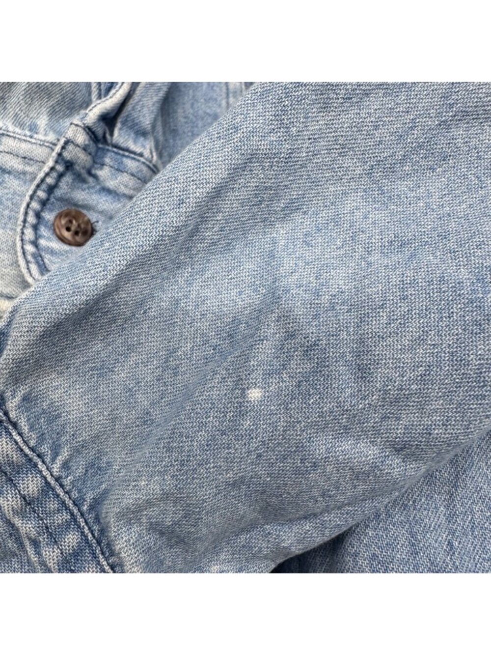 Vintage Western Denim Shirt Cambridge Dry Goods Headdress Embroidery Size 8 READ - Picture 9 of 12
